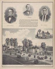 Residence of Daniel R. Prindle #076, New York 1876 Old Map Reprint - Genesee Co.