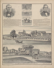Residence of Honerable Loren Green #081, New York 1876 Old Map Reprint - Genesee Co.