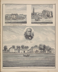 Residences #083, New York 1876 Old Map Reprint - Genesee Co.