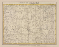 Darien #086, New York 1876 Old Map Reprint - Genesee Co.