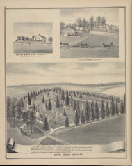 North Darien Cemetery #096, New York 1876 Old Map Reprint - Genesee Co.
