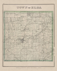 Elba #100, New York 1876 Old Map Reprint - Genesee Co.