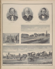 Residences #103, New York 1876 Old Map Reprint - Genesee Co.