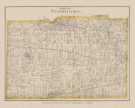 Pembroke #120, New York 1876 Old Map Reprint - Genesee Co.