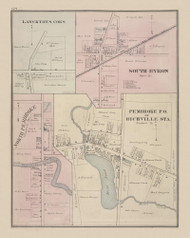 South Byron, Pembroke #124, New York 1876 Old Map Reprint - Genesee Co.