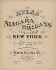 Title #02, New York 1876 Old Map Reprint - Niagra & Orleans Cos.