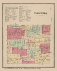 Cambria #15, New York 1876 Old Map Reprint - Niagra & Orleans Cos.