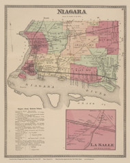 Niagra, La Salle #37, New York 1875 Old Map Reprint - Niagra & Orleans Cos.