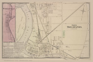 North Tonawanda, Martinsville #68-69, New York 1875 Old Map Reprint - Niagra & Orleans Cos.