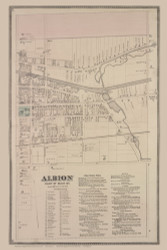 East Albion #80-81, New York 1875 Old Map Reprint - Niagra & Orleans Cos.