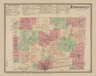 Ridgeway #99, New York 1875 Old Map Reprint - Niagra & Orleans Cos.