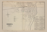 South Medina #106-107, New York 1875 Old Map Reprint - Niagra & Orleans Cos.