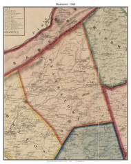 Blairstown, New Jersey 1860 Old Town Map Custom Print - Warren Co.