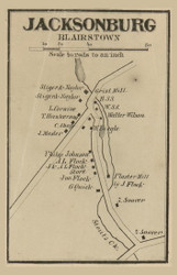Jacksonburg Blairstown, New Jersey 1860 Old Town Map Custom Print - Warren Co.