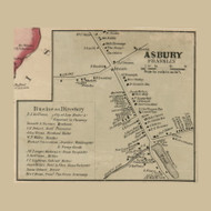 Asbury Franklin, New Jersey 1860 Old Town Map Custom Print - Warren Co.