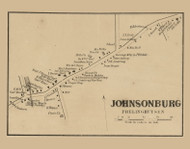 Johnsonburg Freylinghuysen, New Jersey 1860 Old Town Map Custom Print - Warren Co.