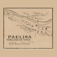 Paulina Freylinghuysen, New Jersey 1860 Old Town Map Custom Print - Warren Co.