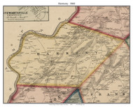 Harmony - , New Jersey 1860 Old Town Map Custom Print - Warren Co.