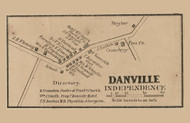 Danville Independence - , New Jersey 1860 Old Town Map Custom Print - Warren Co.