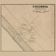 Columbia Knowlton - , New Jersey 1860 Old Town Map Custom Print - Warren Co.