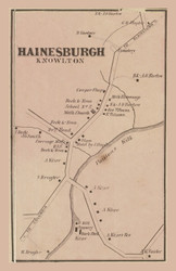 Hainesburgh Knowlton - , New Jersey 1860 Old Town Map Custom Print - Warren Co.