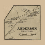 Anderson Mansfield - , New Jersey 1860 Old Town Map Custom Print - Warren Co.