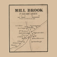 Mill Brook Pahaquarry - , New Jersey 1860 Old Town Map Custom Print - Warren Co.