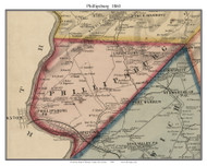 Phillipsburg - , New Jersey 1860 Old Town Map Custom Print - Warren Co.