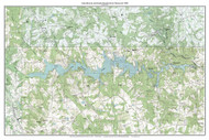 Lake Bowen and South Pacolet River Reservoir 1983 - Custom USGS Old Topo Map - South Carolina