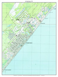 Surfside Beach 1984 - Custom USGS Old Topo Map - South Carolina Coast