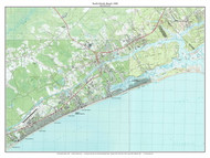 North Myrtle Beach 1990 - Custom USGS Old Topo Map - South Carolina Coast