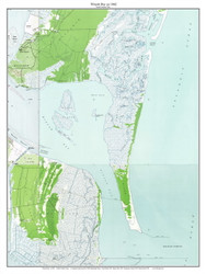 Winyah Bay 1942 - Custom USGS Old Topo Map - South Carolina Coast