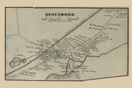 Spotswood East Brunswick, New Jersey 1861 Old Town Map Custom Print - Middlesex Co.