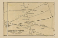 Methuchen Village, New Jersey 1861 Old Town Map Custom Print - Middlesex Co.
