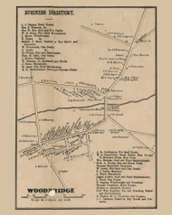 Woodbridge Village - , New Jersey 1861 Old Town Map Custom Print - Middlesex Co.
