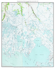 Wonder Lake, Lake Tambour and Lake Chien 63k 1964 - Custom USGS Old Topo Map - Louisiana