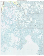Wonder Lake, Lake Tambour and Lake Chien 24x 1998 - Custom USGS Old Topo Map - Louisiana