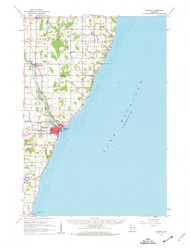 Algoma, Wisconsin 1960 (1962) USGS Old Topo Map Reprint 15x15 WI Quad 801349