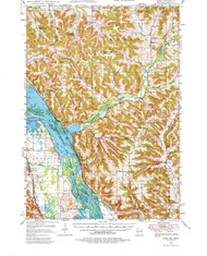 Alma, Wisconsin 1950 (1980) USGS Old Topo Map Reprint 15x15 WI Quad 800199