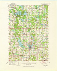 Balsam Lake, Wisconsin 1950 (1976) USGS Old Topo Map Reprint 15x15 WI Quad 800229