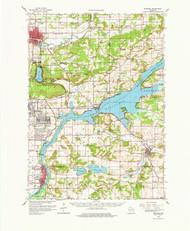 Baraboo, Wisconsin 1959 (1977) USGS Old Topo Map Reprint 15x15 WI Quad 800239
