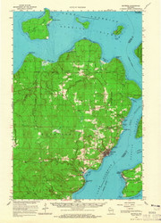 Bayfield, Wisconsin 1964 (1965) USGS Old Topo Map Reprint 15x15 WI Quad 801393