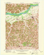 Blue Mounds, Wisconsin 1962 (1972) USGS Old Topo Map Reprint 15x15 WI Quad 800310