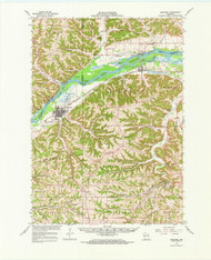 Boscobel, Wisconsin 1967 (1970) USGS Old Topo Map Reprint 15x15 WI Quad 801416