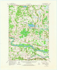 Briggsville, Wisconsin 1958 (1981) USGS Old Topo Map Reprint 15x15 WI Quad 801426
