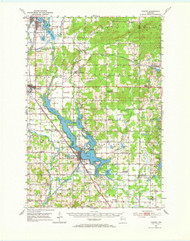 Chetek, Wisconsin 1951 (1969) USGS Old Topo Map Reprint 15x15 WI Quad 801455