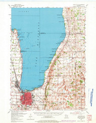 Fond Du Lac, Wisconsin 1955 (1971) USGS Old Topo Map Reprint 15x15 WI Quad 502392