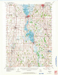 Horicon, Wisconsin 1955 (1971) USGS Old Topo Map Reprint 15x15 WI Quad 503304