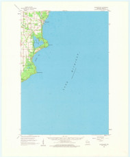 Jacksonport, Wisconsin 1960 (1962) USGS Old Topo Map Reprint 15x15 WI Quad 800376