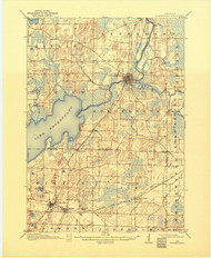 Koshkonong, Wisconsin 1906 (1932) USGS Old Topo Map Reprint 15x15 WI Quad 801189